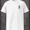 White T-Shirt with an embroidery of the Benediction Hand reading IC XC.