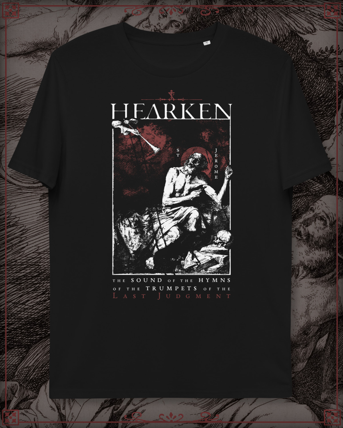 T-Shirt of Saint Jerome hearing the trumpets of the Last Judgment