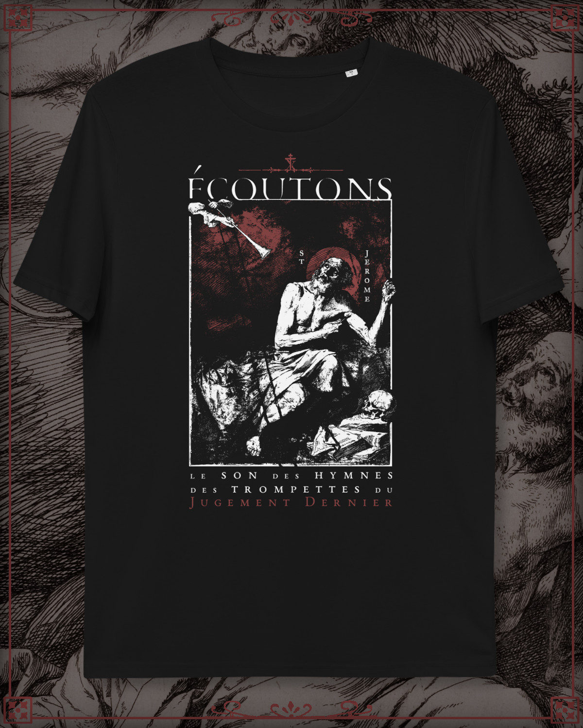 T-Shirt of Saint Jerome hearing the trumpets of the Last Judgment