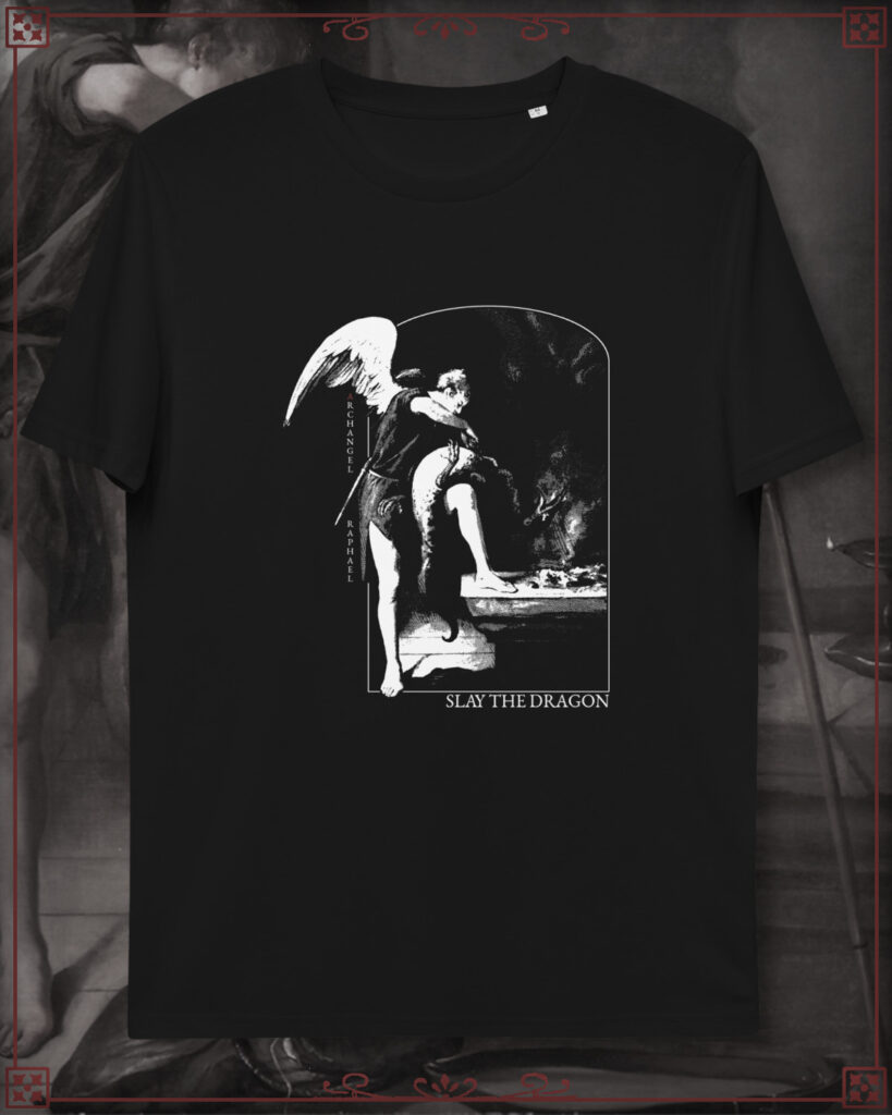 T-Shirt of Archangel Raphael slaying the Dragon