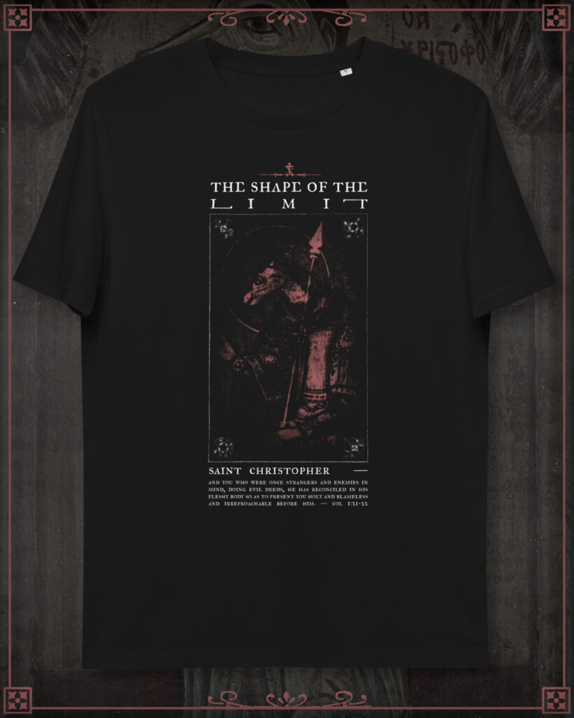Black T-Shirt of Saint Christopher.