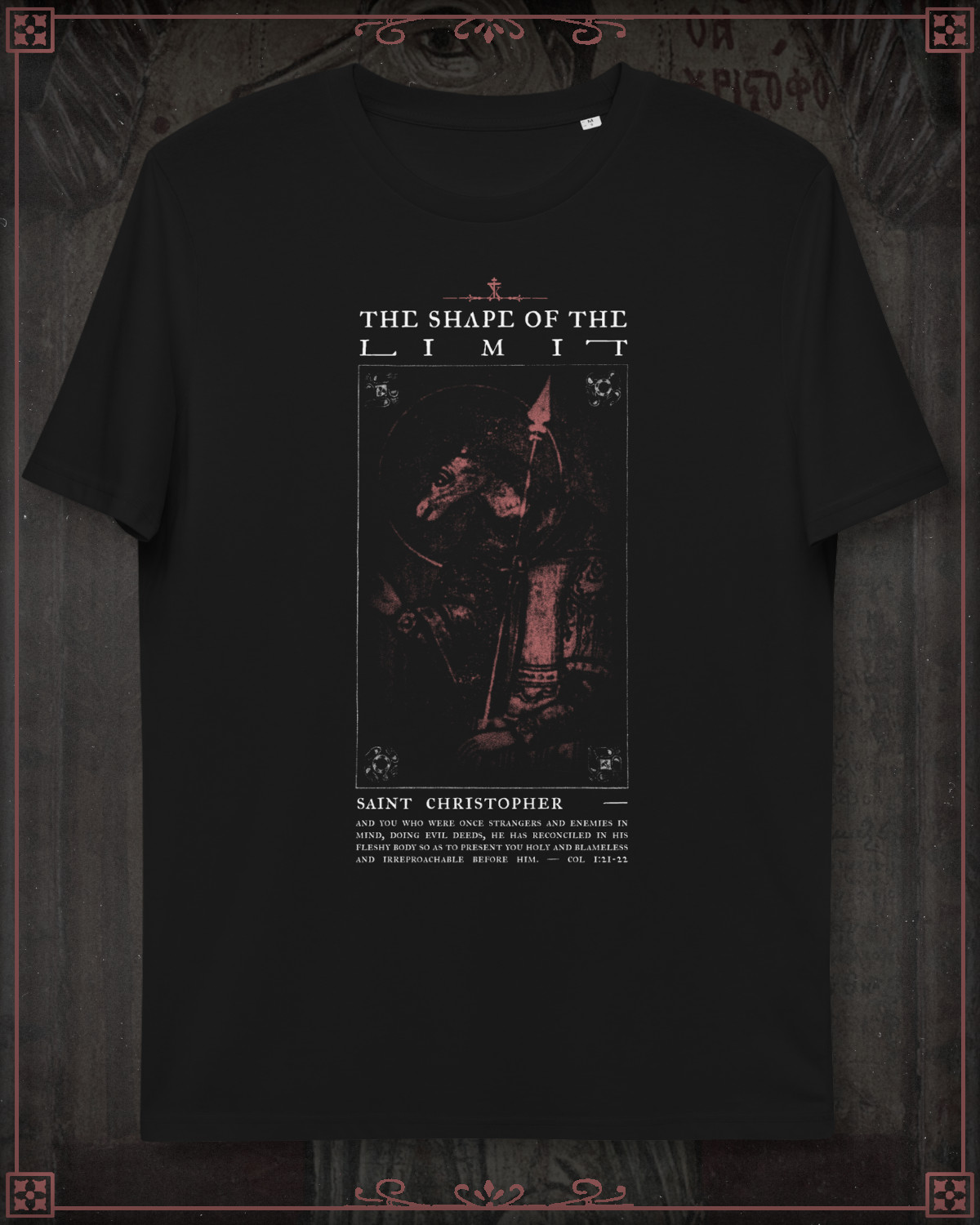 Black T-Shirt of Saint Christopher.