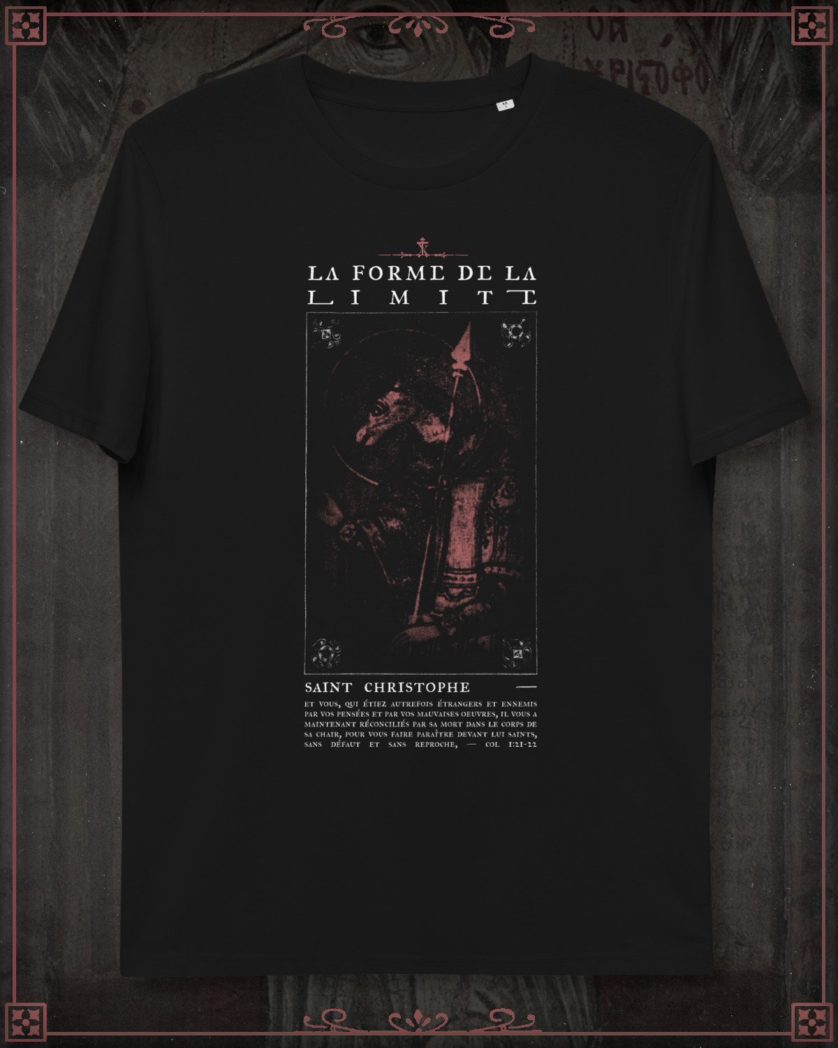 Black T-Shirt of Saint Christopher.