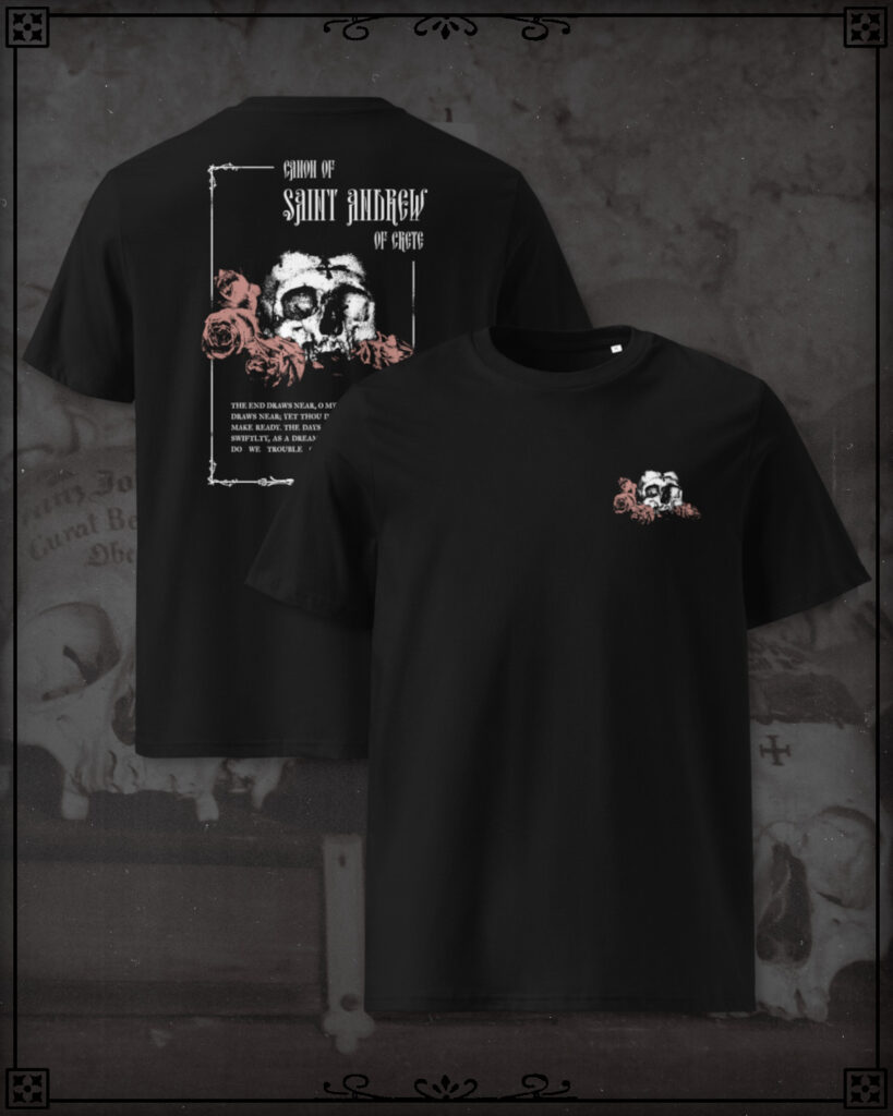 T-Shirt of the Canon of St. Andrew with a skull.