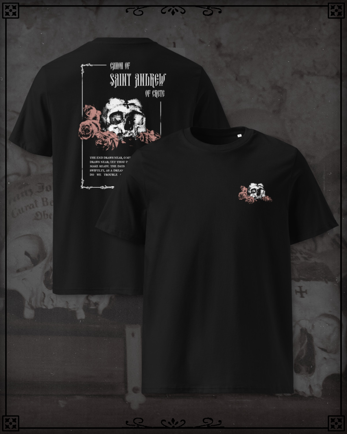 T-Shirt of the Canon of St. Andrew with a skull.
