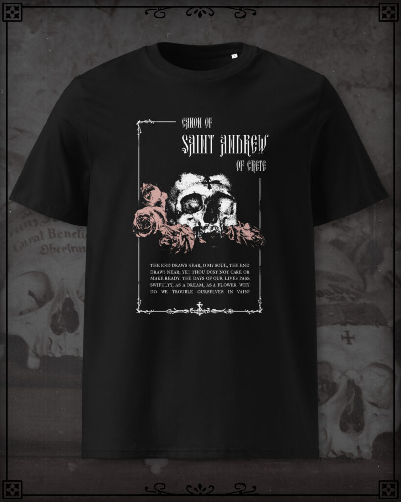 T-Shirt of the Canon of St. Andrew with a skull.