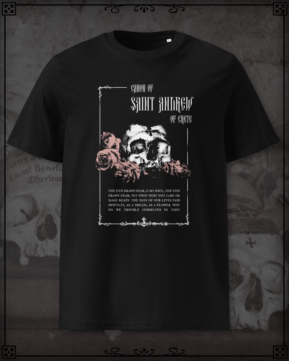 T-Shirt of the Canon of St. Andrew with a skull.